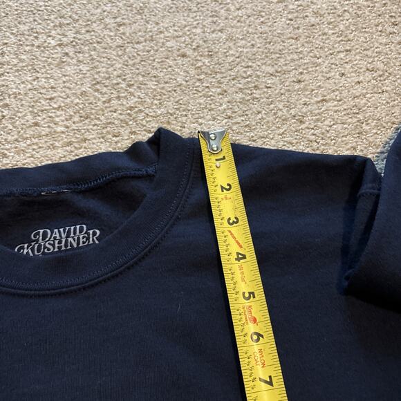 David Kushner Concert Sweatshirt Crew Neck Sz Small Blue Long Sleeve Music Logo - Picture 5 of 7
